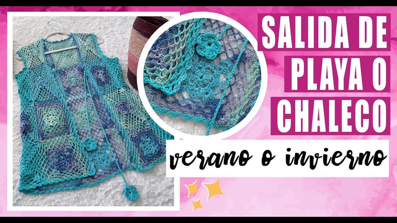 🏝️CHALECO o Salida de Playa TEJIDA / Para cualquier temporada ✨Cómo tejer con LAURA CEPEDA