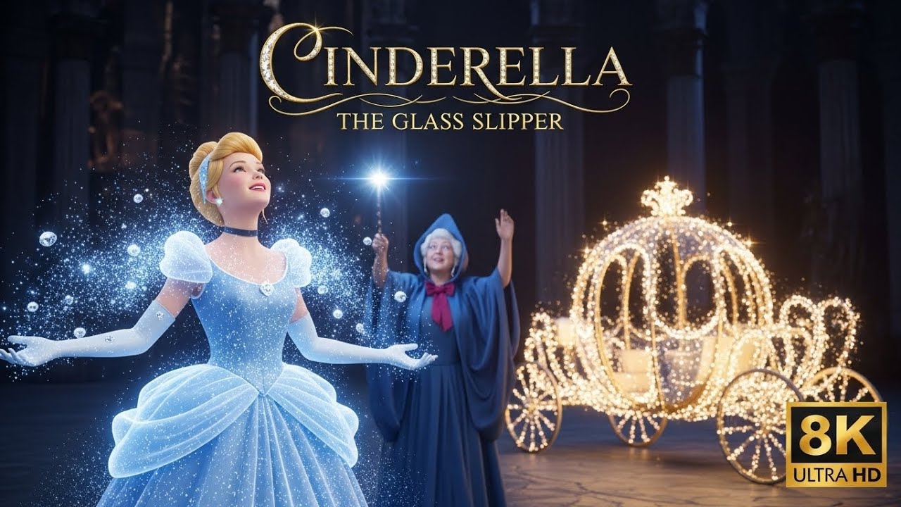 Cinderella: The Glass Slipper - 8K Ultra HD 3D Animation | Sleep Story & Visual ASMR