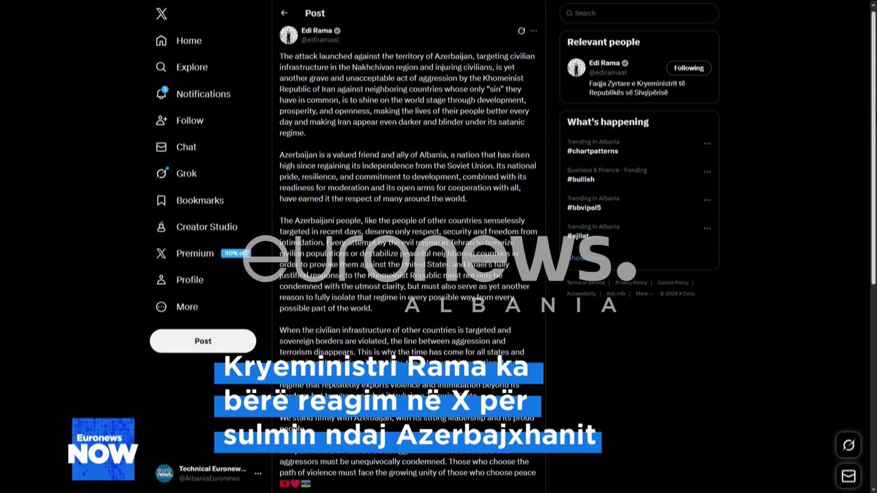 Rama reagon për sulmet në Azerbajxhan: Mik dhe aleat i çmuar i Shqipërisë!