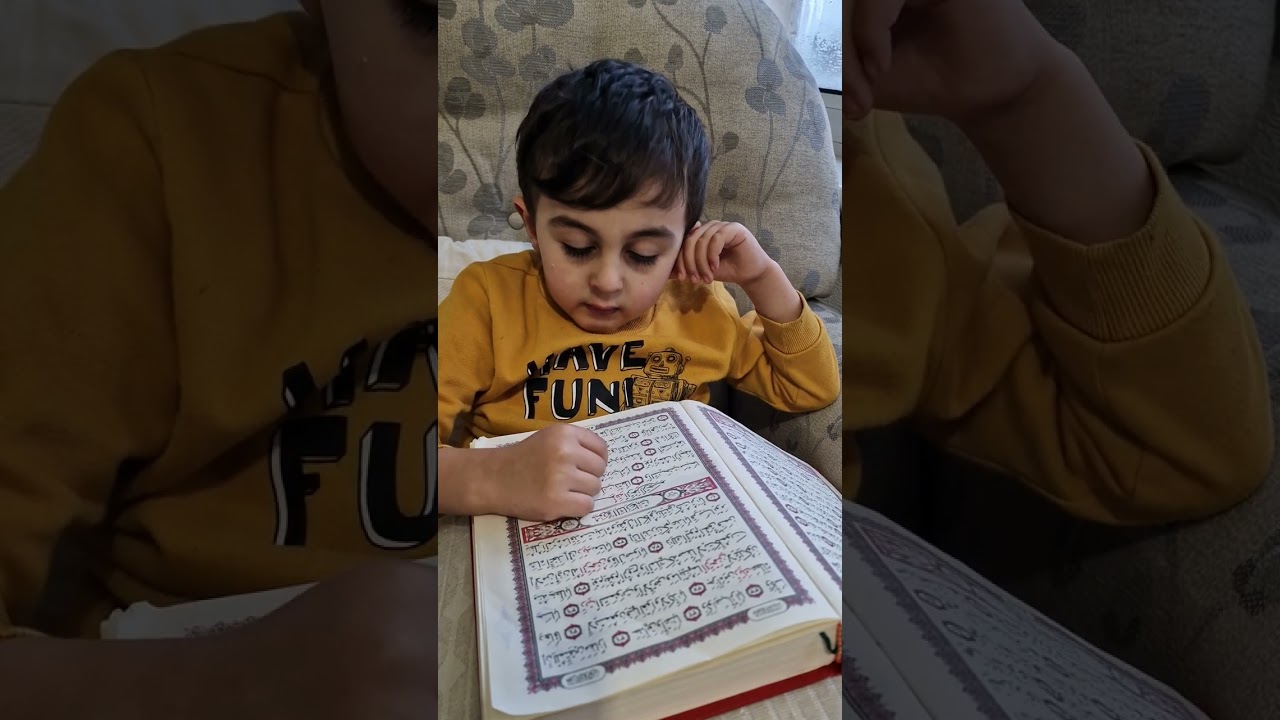 خالد لم يذهب للروضة وقرأ سورة النازعات مثل القراء ماشاء الله
