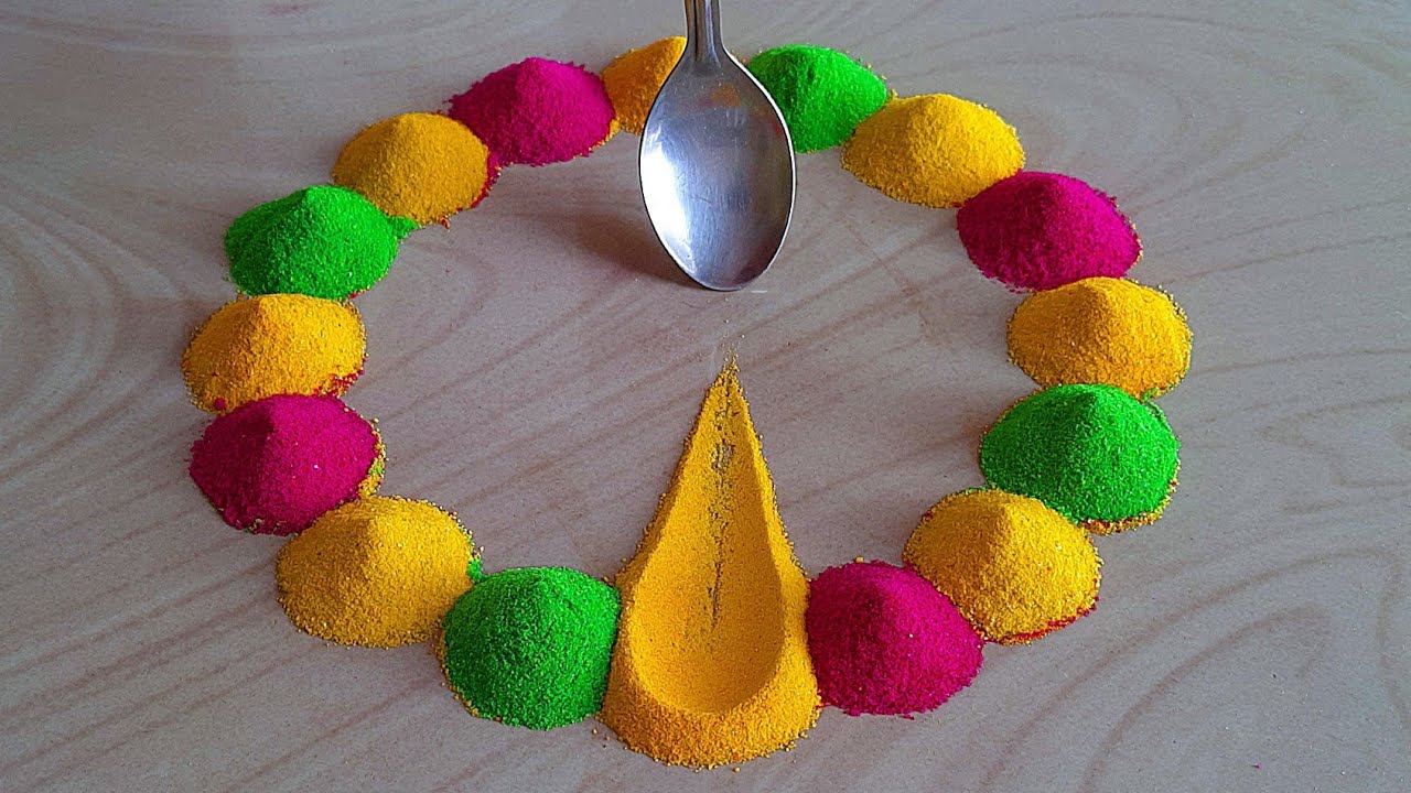 #1694 Satisfying video || Sand art || Diwali rangoli design kaise banate hai
