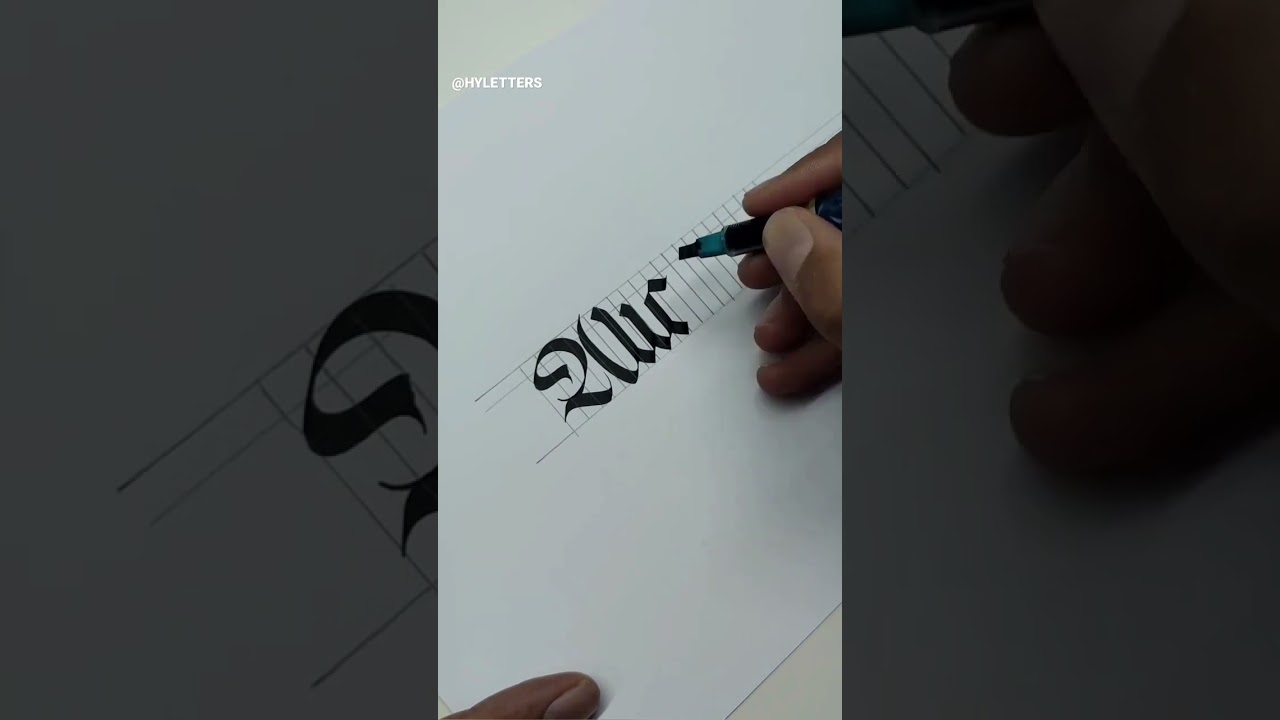 Gothic Fraktur Calligraphy x Pilot Parallel pen