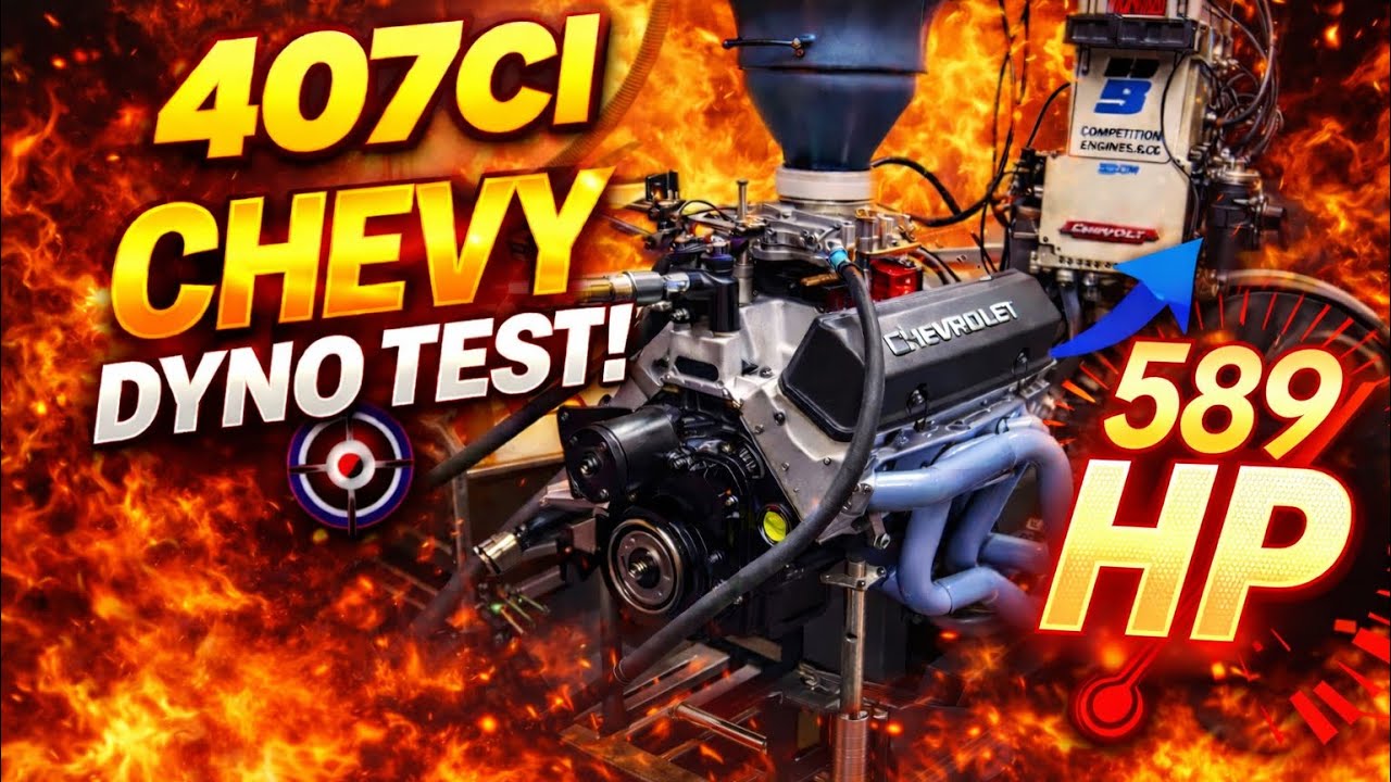 589 л.с. от 407-кубового двигателя Small Block Chevy?! Полные замеры на динамометрическом стенде.