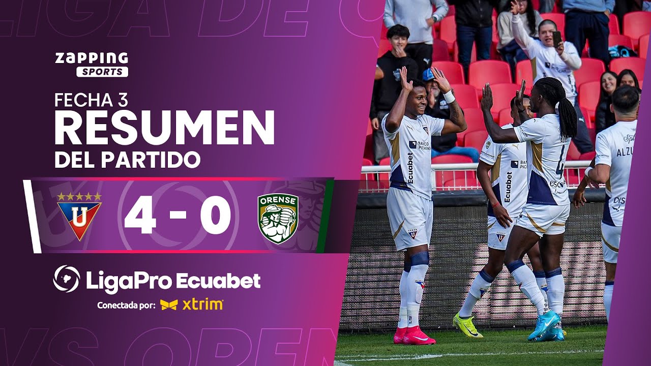 Liga de Quito 4 - 0 Orense SC / Fecha 3 / LigaPro Ecuabet conectada por Xtrim