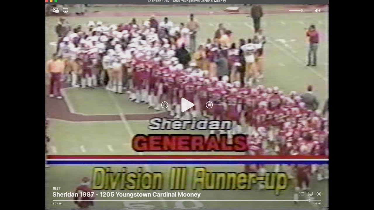 Sheridan 1987 vs Youngstown Cardinal Mooney Football
