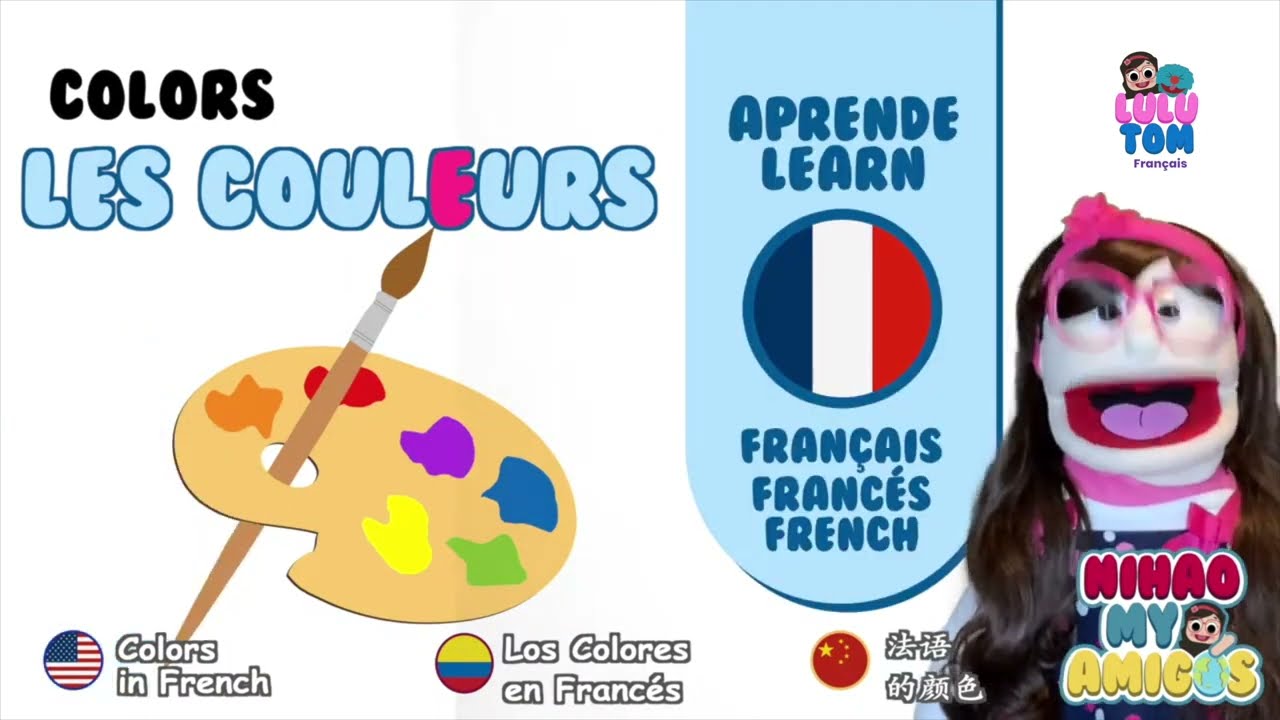 Learn Colors in French  for kids | Fun French Vocabulary with LuluTom 🌈🎨