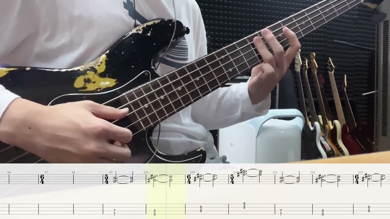 【TAB譜】光の加減で話した/宇宙コンビニ/ベース弾いてみた