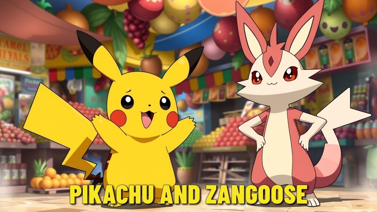 Caught in a Jam: Pikachu and Zangoose's Smoothie Drama!