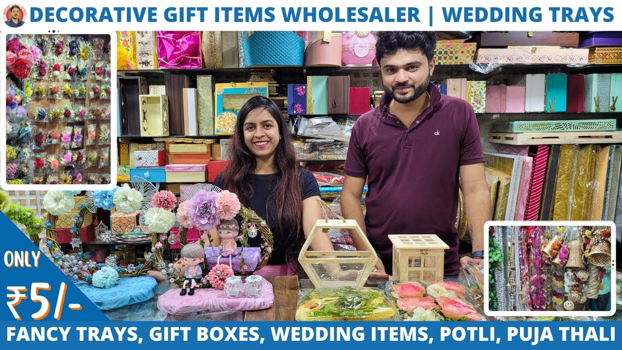 Decorative Gift Items, Wedding Trays Wholesaler Store | Fancy Trays, Gift Box, Dryfruit Tray