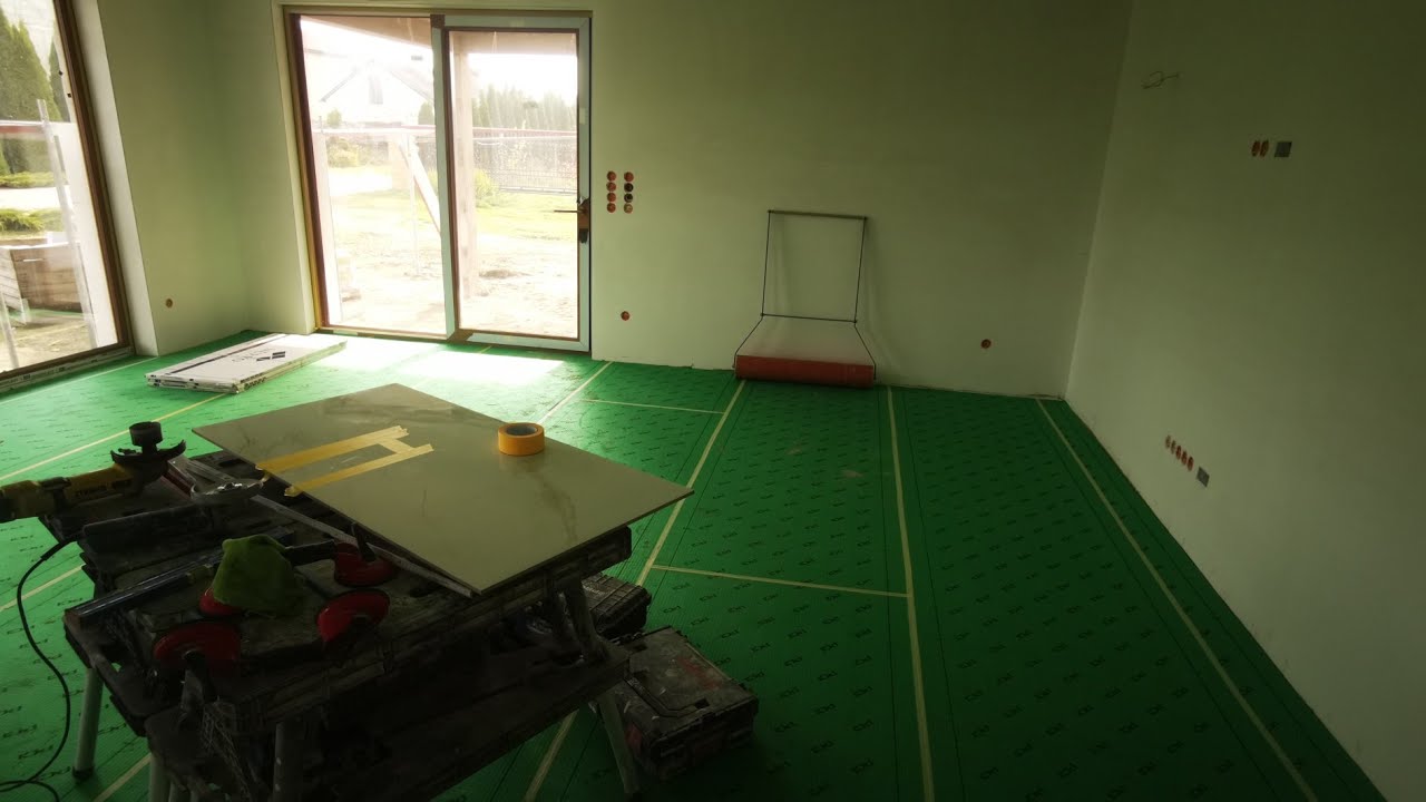 Wklejamy matę oddzielającą pod format 60 cm x 120 cm