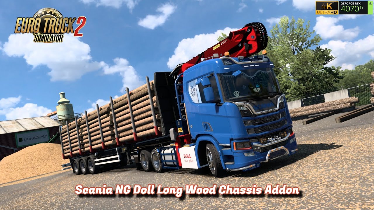 Euro Truck simulator 2 🚛 | Scania NG Doll Long Wood Chassis Addon | ⛽#532      #truck  #ets2