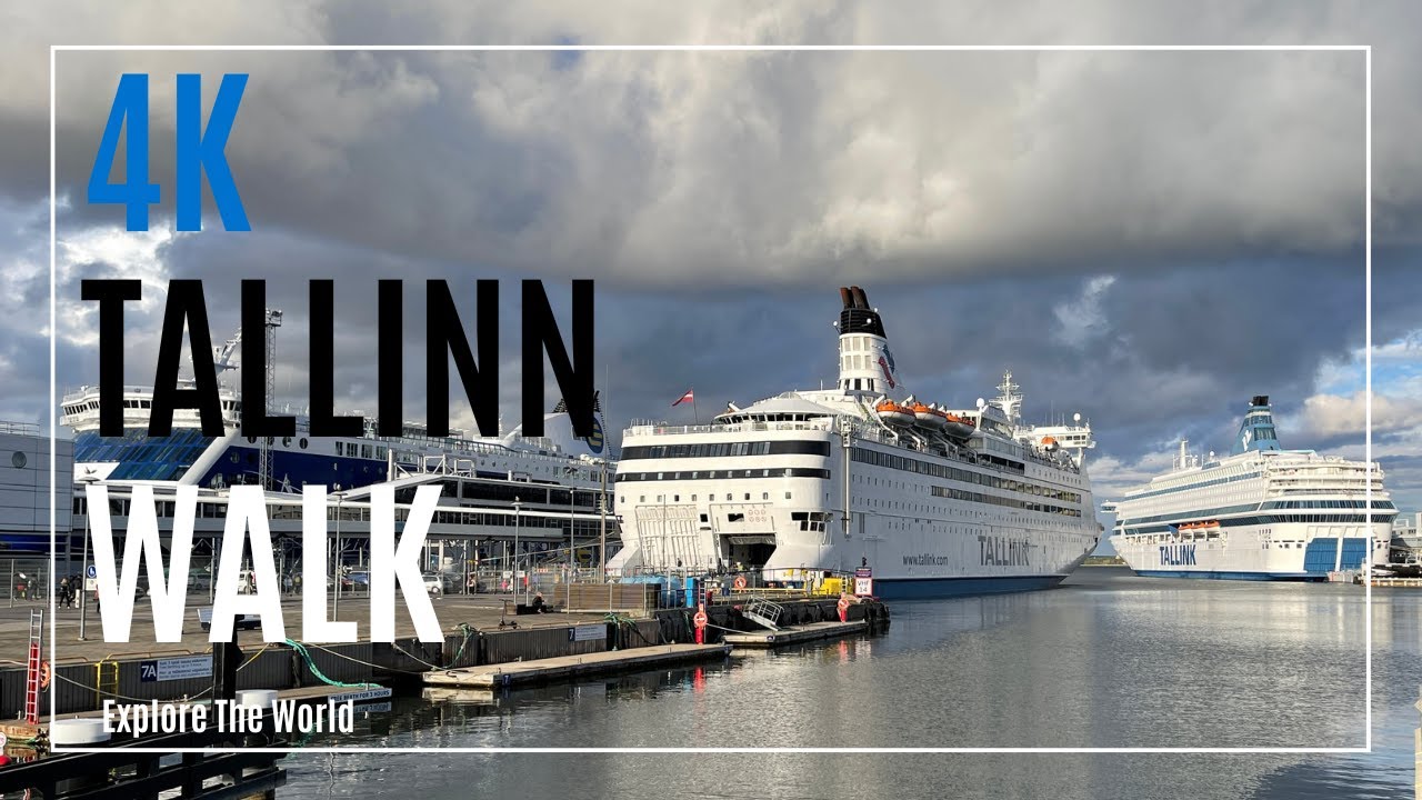 【4K】 Estonia Tallinn Walk - Reidi Tee Promenaad along the Baltic Sea with City Sounds
