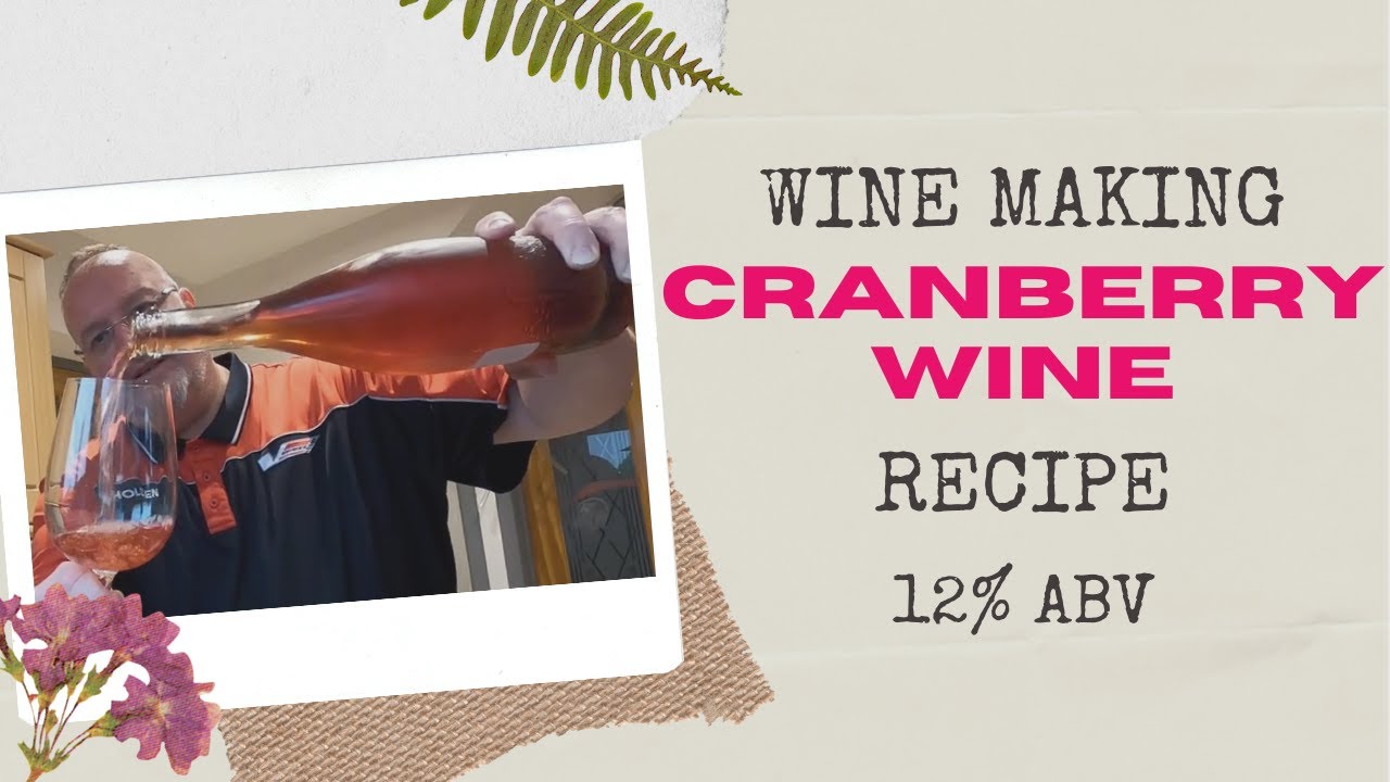 Making A Cranberry Wine 12% ABV (all brewing stages from ingredients to tasting)