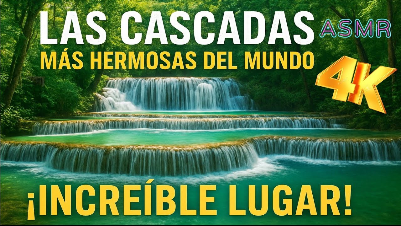 ASMR para dormir Relajante en las Cascadas Kuang 🌊 | Sonidos Naturales para Meditar o Estudiar (4K)