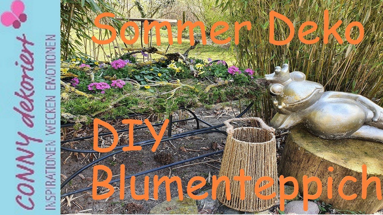 Blumenteppich am Gartenteich |Sommer Deko f&uuml;r Balkon, Terrasse und Garten