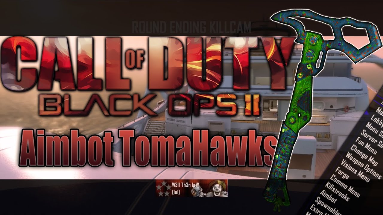 Black ops 2 Modding Reactions "Aimbot TomaHawks!"