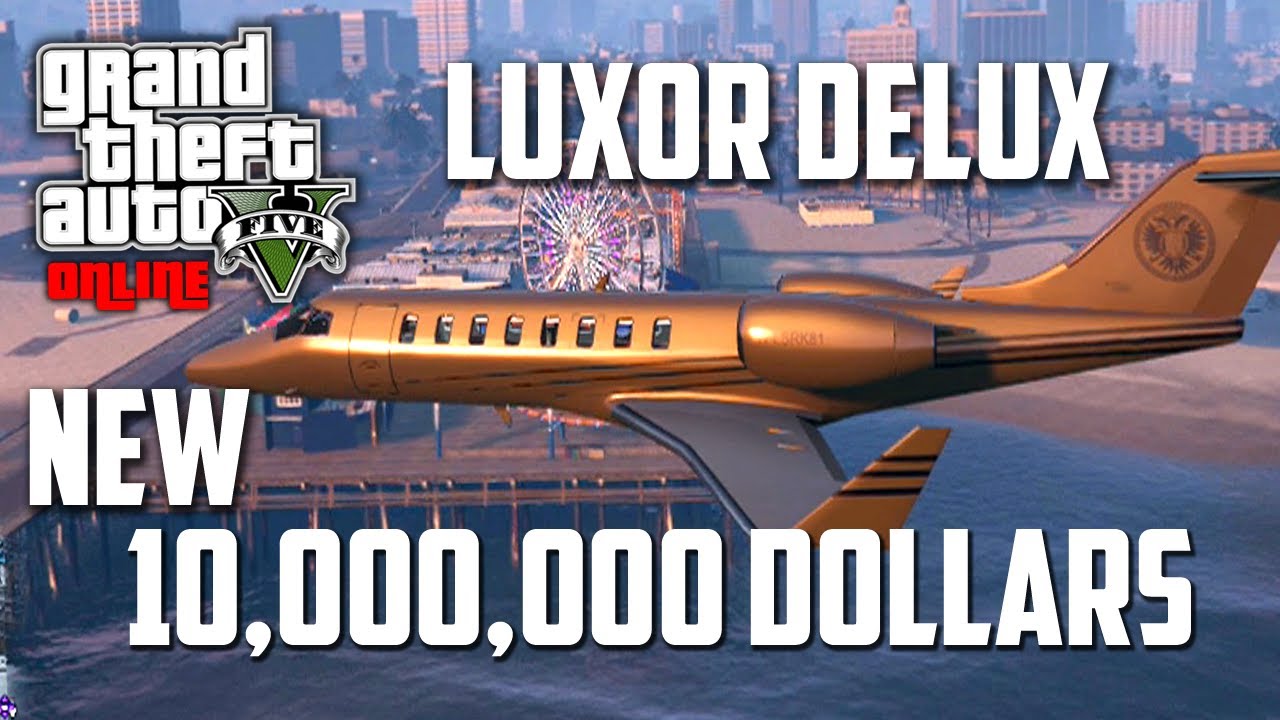GTA V $10 MILLION GOLD JET! ( Luxor Deluxe) Flight