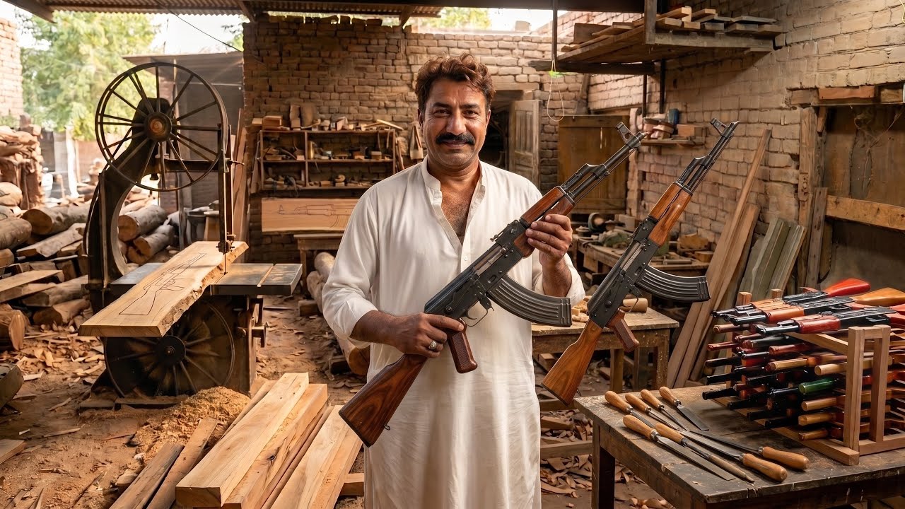 How Wooden AK-47 is Made | Handmade Wooden AK-47 Replica (Shocking Craft Skills)