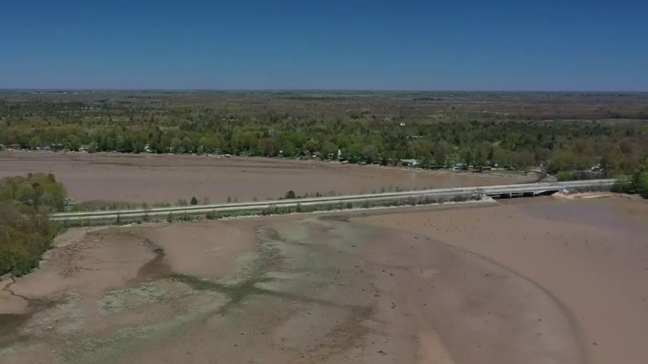 Drone footage shows extend of damage caused by severe floods in mid-Michigan