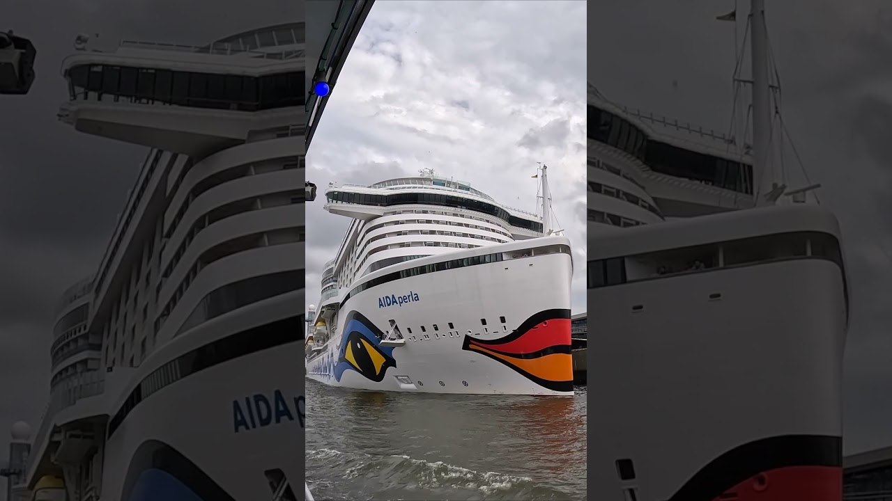 Величественная AIDA Perla в гавани Гамбурга 🚢
