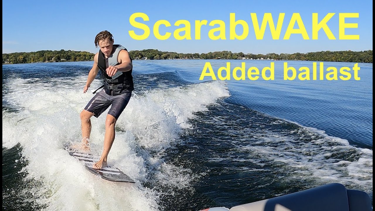 FREEMOTION ADDED BALLAST PACKAGE - Surfing behind our Scarab Jet Boat 215 WAKE Edition