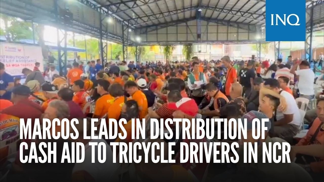 Marcos leads in distribution of cash aid to tricycle drivers in Metro Manila