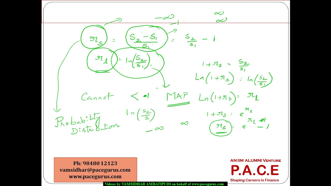Standard vs  Log Returns of Assets