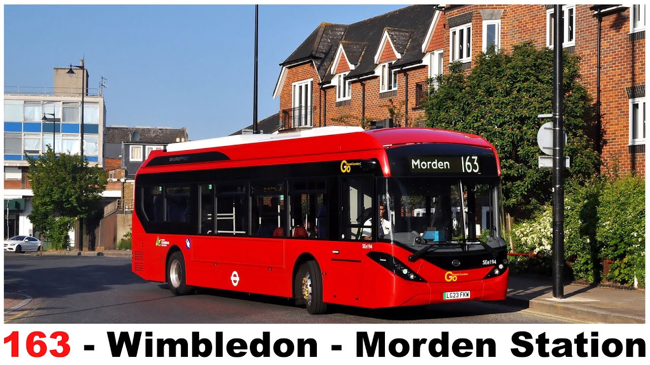 London Bus Route 163. Wimbledon to Morden