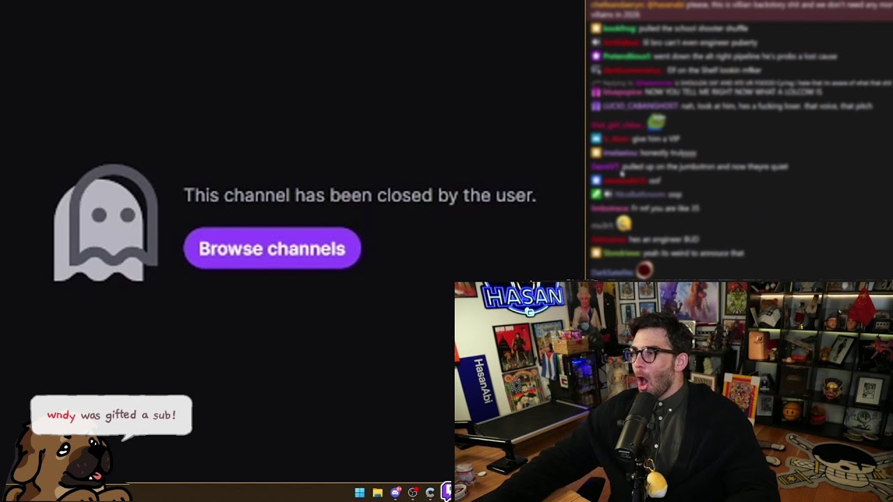 Hasan makes a chatter delete | hasanabi broadcast clips