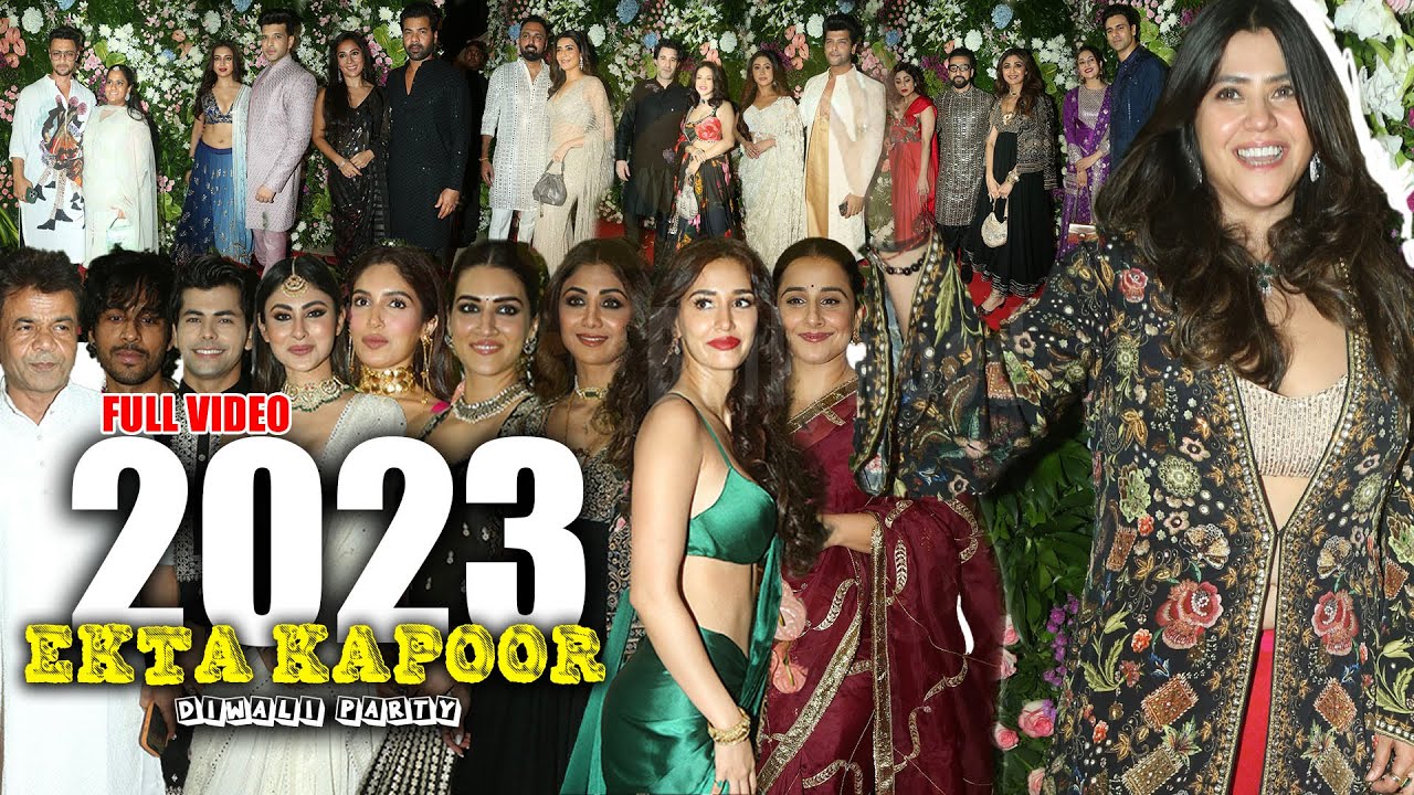 Ekta Kapoor GRAND Diwali PARTY 2023 | Shilpa, Sakshi, Bhumi, Krystal, Shivangi, Kriti, Ananya