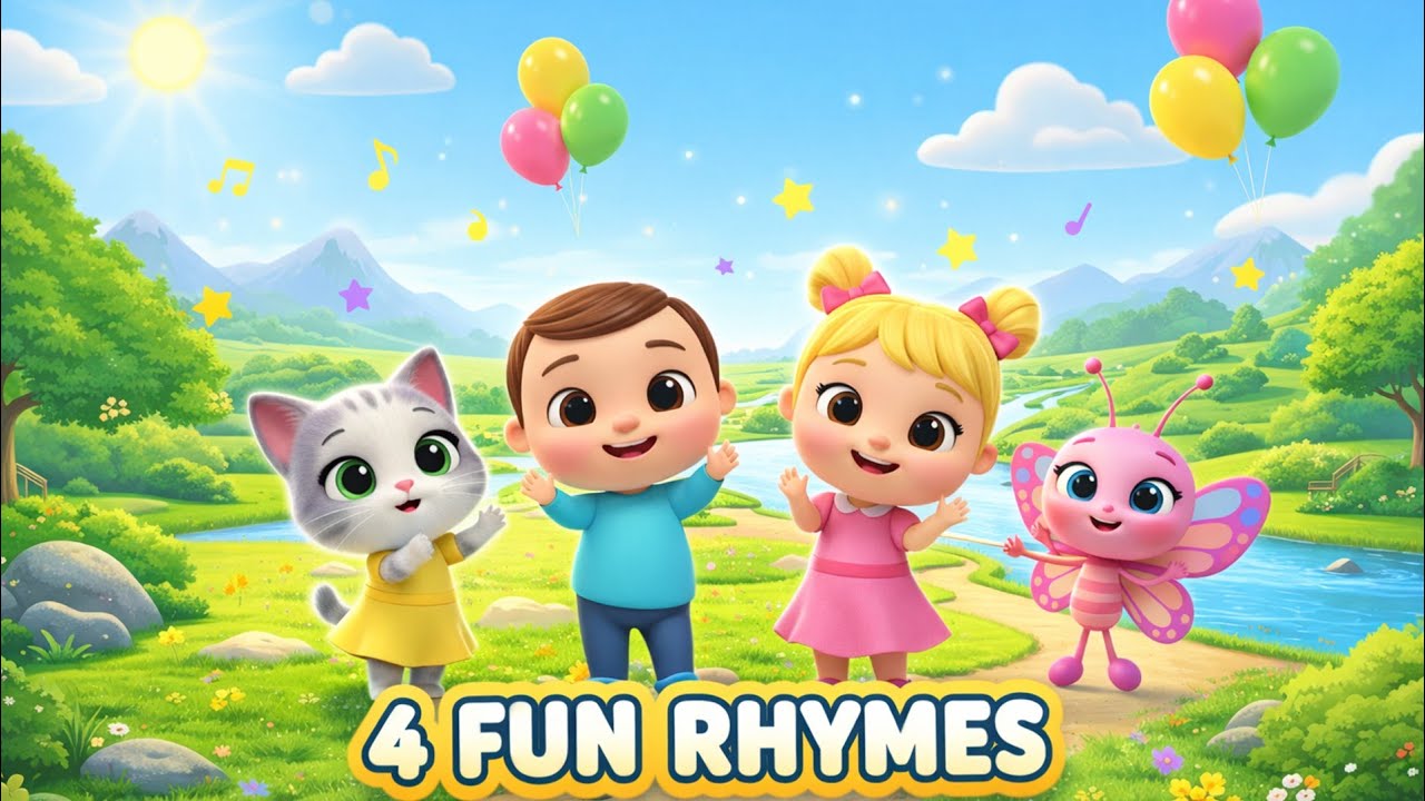 Top 4 Kids Rhymes | Fun & Learning | Cartoon Rhymes for Children
