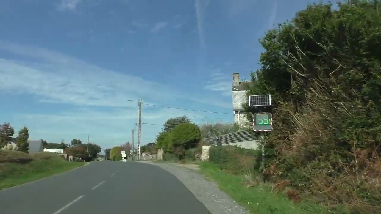 Driving On The D11 From Barnabanec 22560 Pleumeur Bodou To 22730 Trégastel, Brittany, France