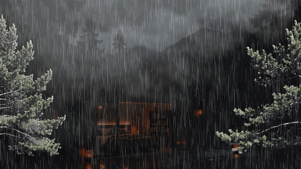Soft Rain Sounds at a Quiet Cabin 🌧 (No Ads) | Peaceful Forest Rain for Restful Sleep