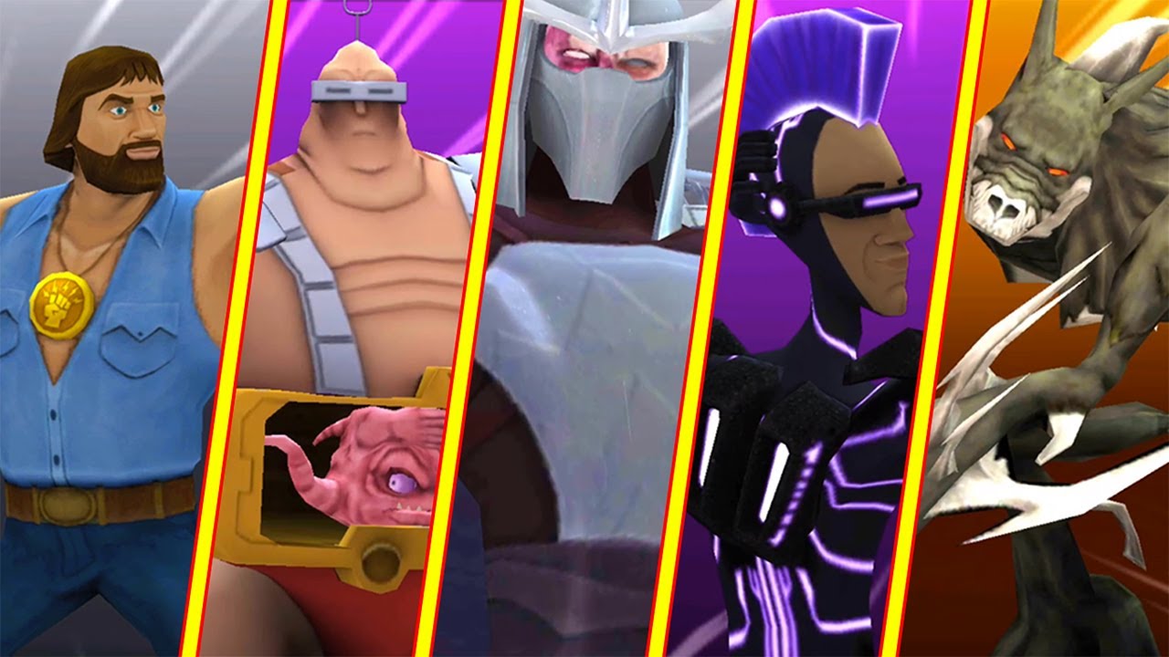 TMNT Legends Shredder, Chris Bradford, Krang Classic, Rahzar, Zeck