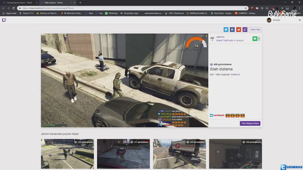 Grimnax Gta 5 voRP Komik Anların Kliplerini İzliyor.