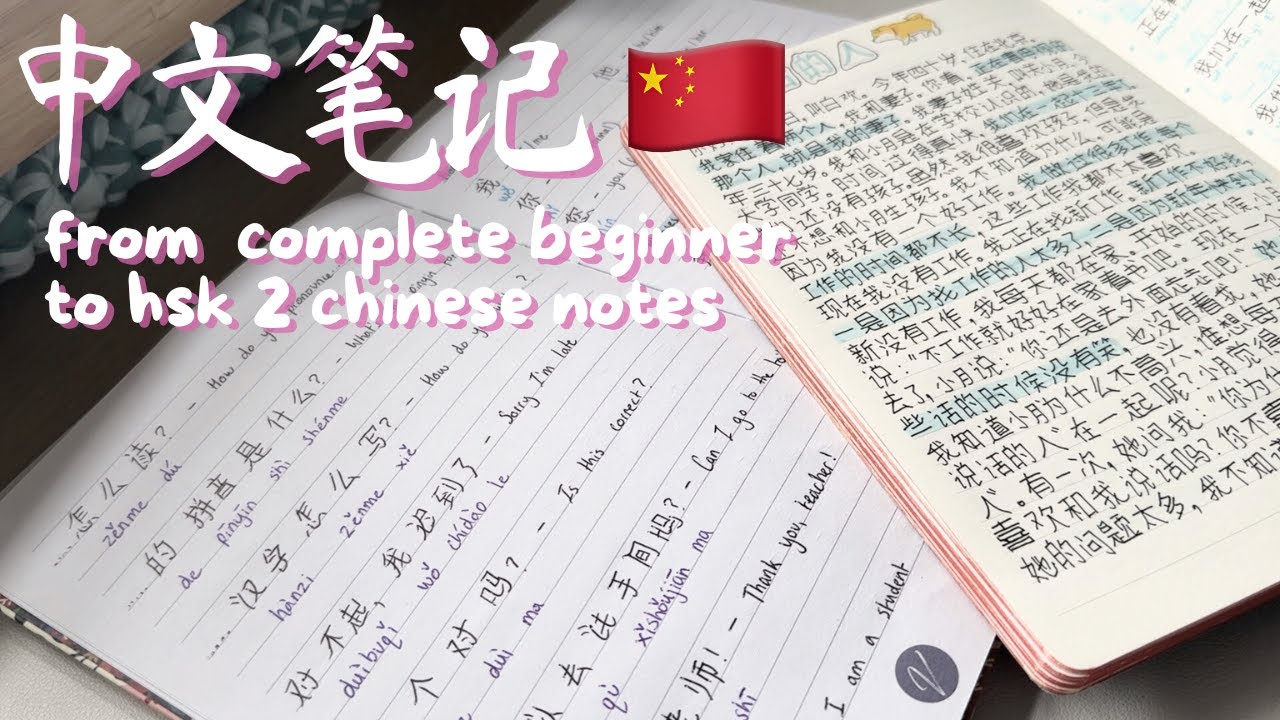 flip through my chinese language notebook 📖 6 MONTHS OF PROGRESS!
