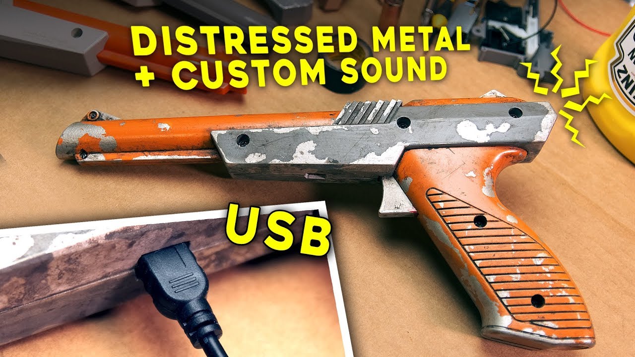 NINTENDO ZAPPER MOD | Sound, USB, Metal Distressed Look