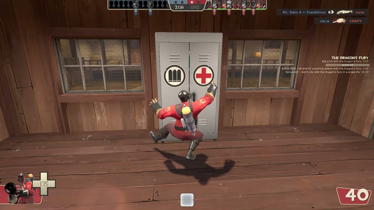 me and @MrArnoldRoblox doing the kazotsky kick in tf2 while being pyro