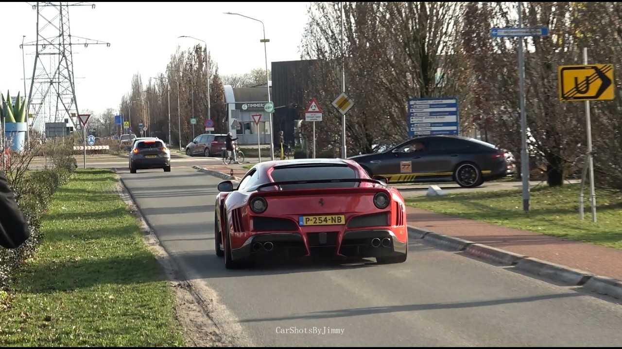 SUPERCARS ACCELERATING WHILE LEAVING CAR MEET! Ferrari F12 N largo, Hurcan STO, Gallardo and more...