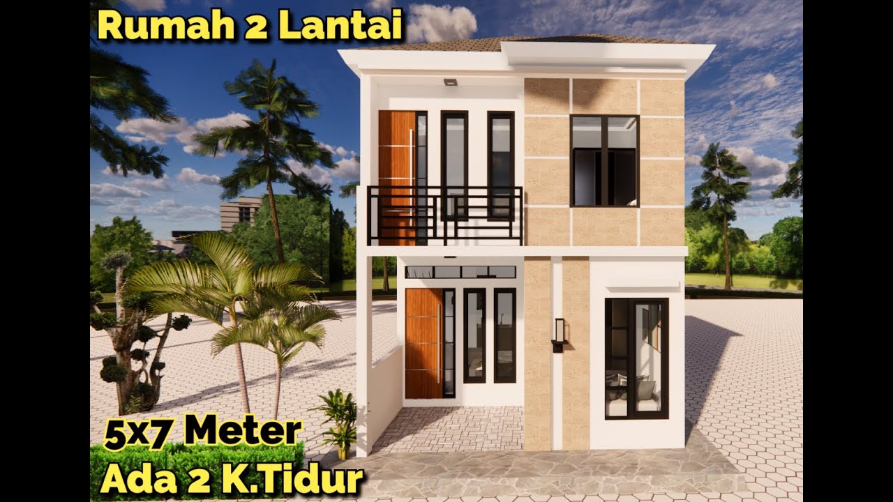 Rumah 2 Lantai Ini Cukup Bikin Jatuh Cinta 5x7 Meter 3 Kamar Tidur