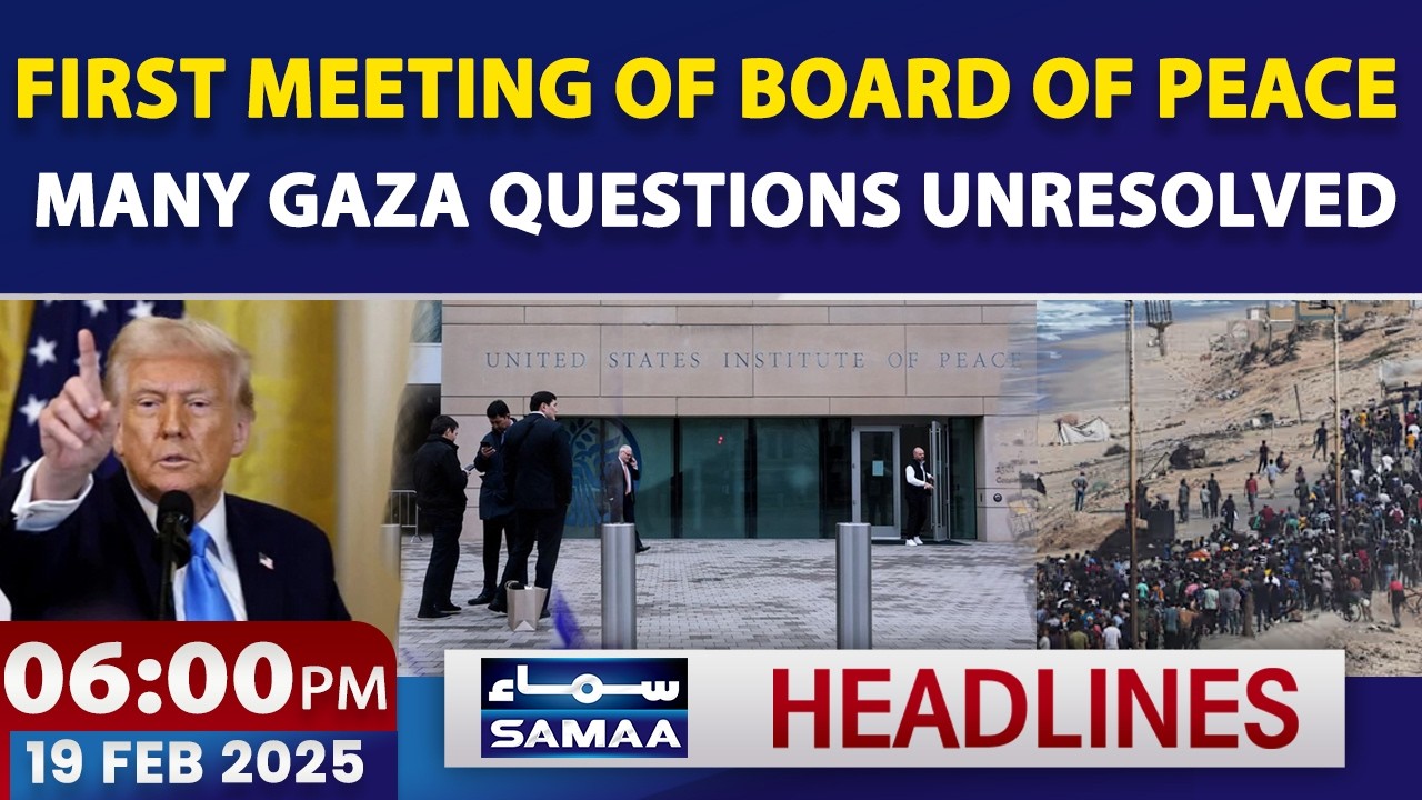 Trump to preside over first meeting of Board of Peace|Many Gaza Questions Unresolved | 6PM Headlines