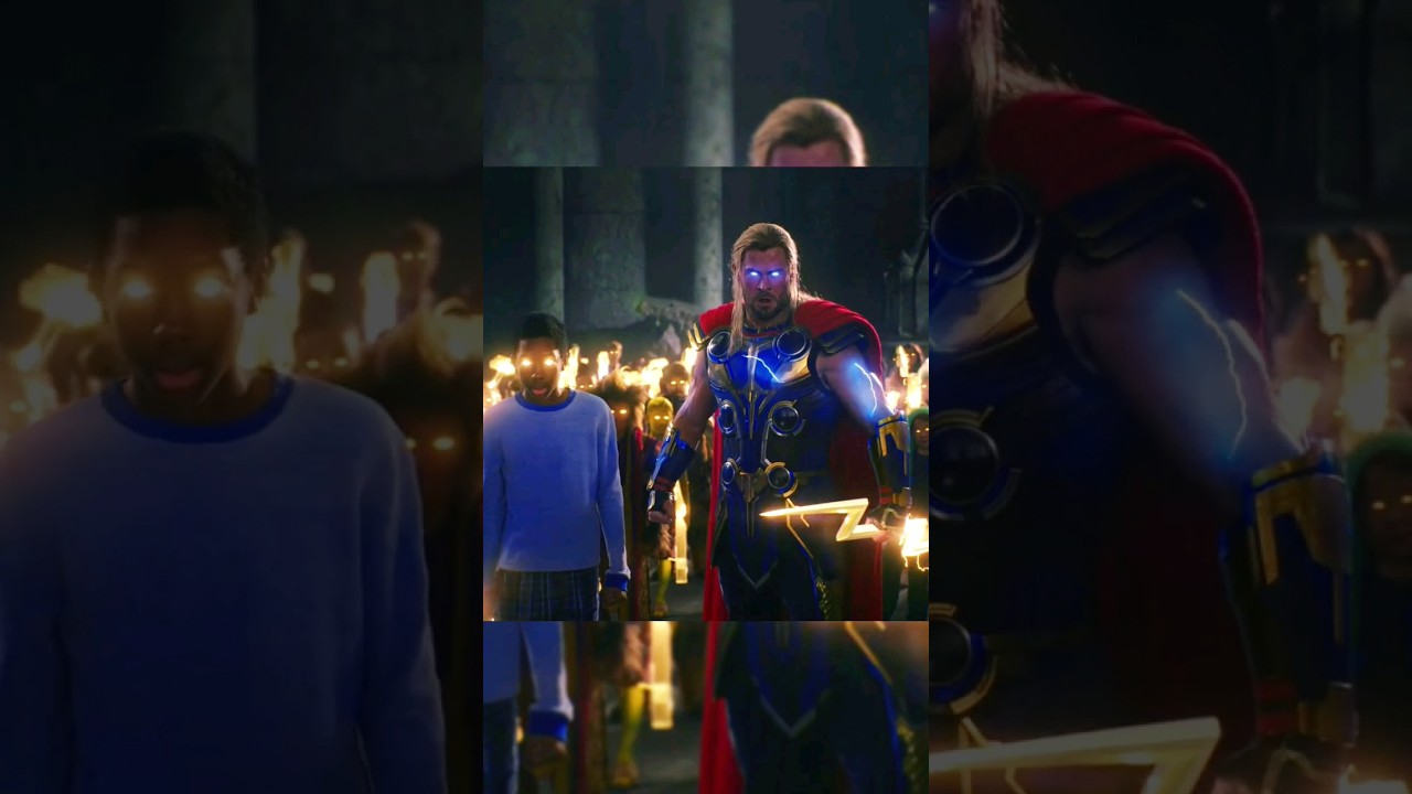 Thor grant powers to the Asgardian children. #shorts #marvel #children #thor