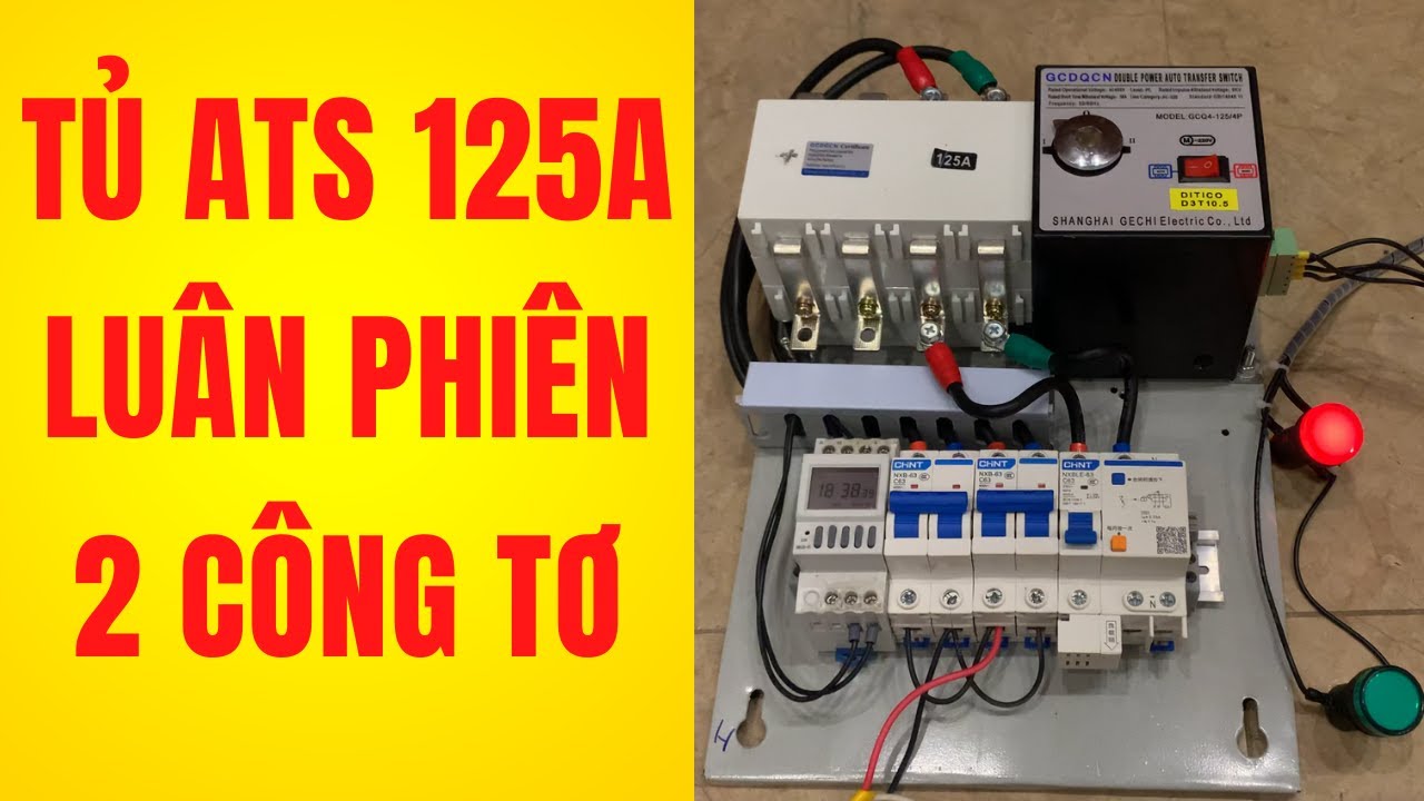 Tủ ATS 125A đảo 2 công tơ công xuất lớn an toàn tuổi thọ cao - DITICO