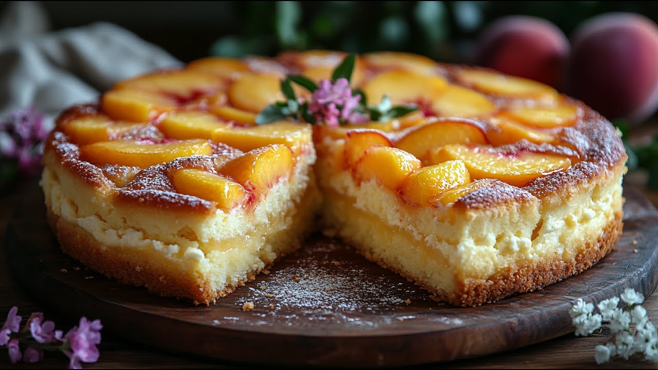 Pfirsich-Ricotta-Kuchen &ndash; Saftiger Sommerkuchen einfach selber backen