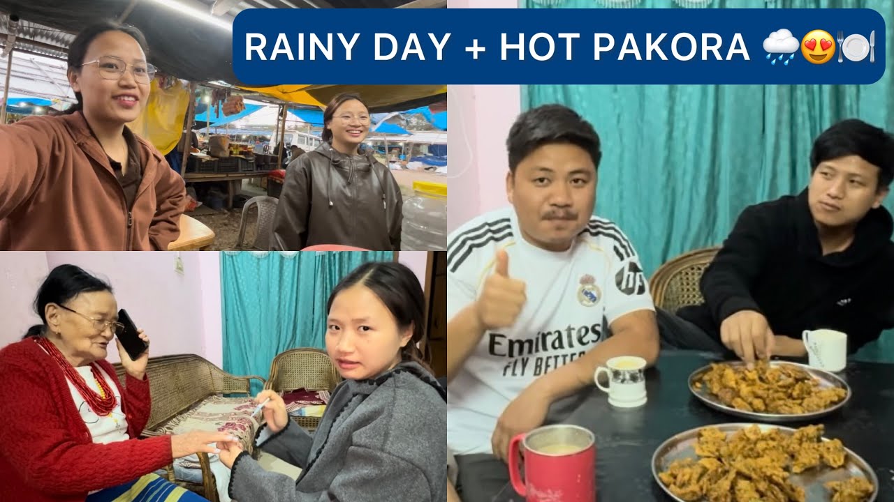 RAINY DAY + HOT PAKORA 🌧️😍🍽️  | ARUNACHAL PRADESH LIFESTYLE VLOG 🌷