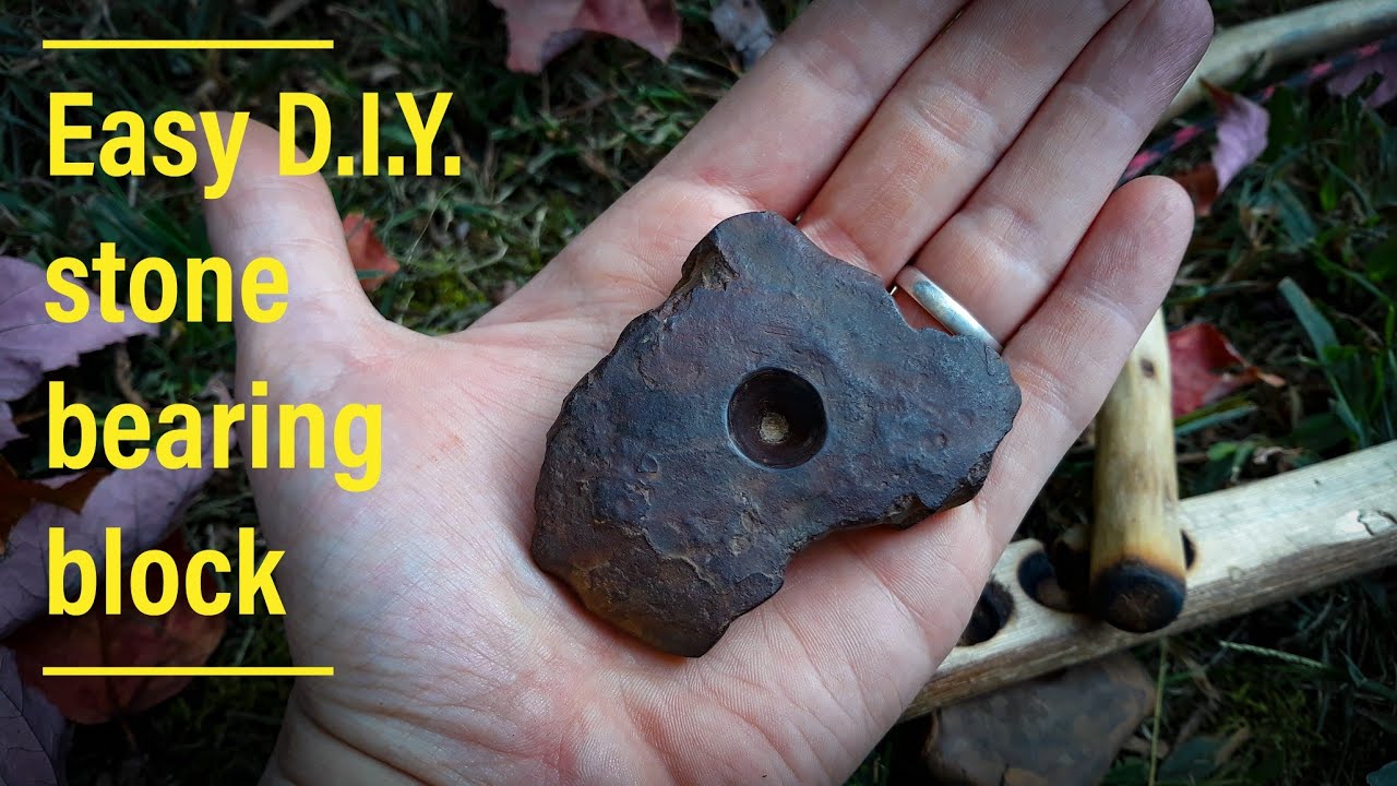 Easy D.I.Y. Stone Bow Drill Bearing Block