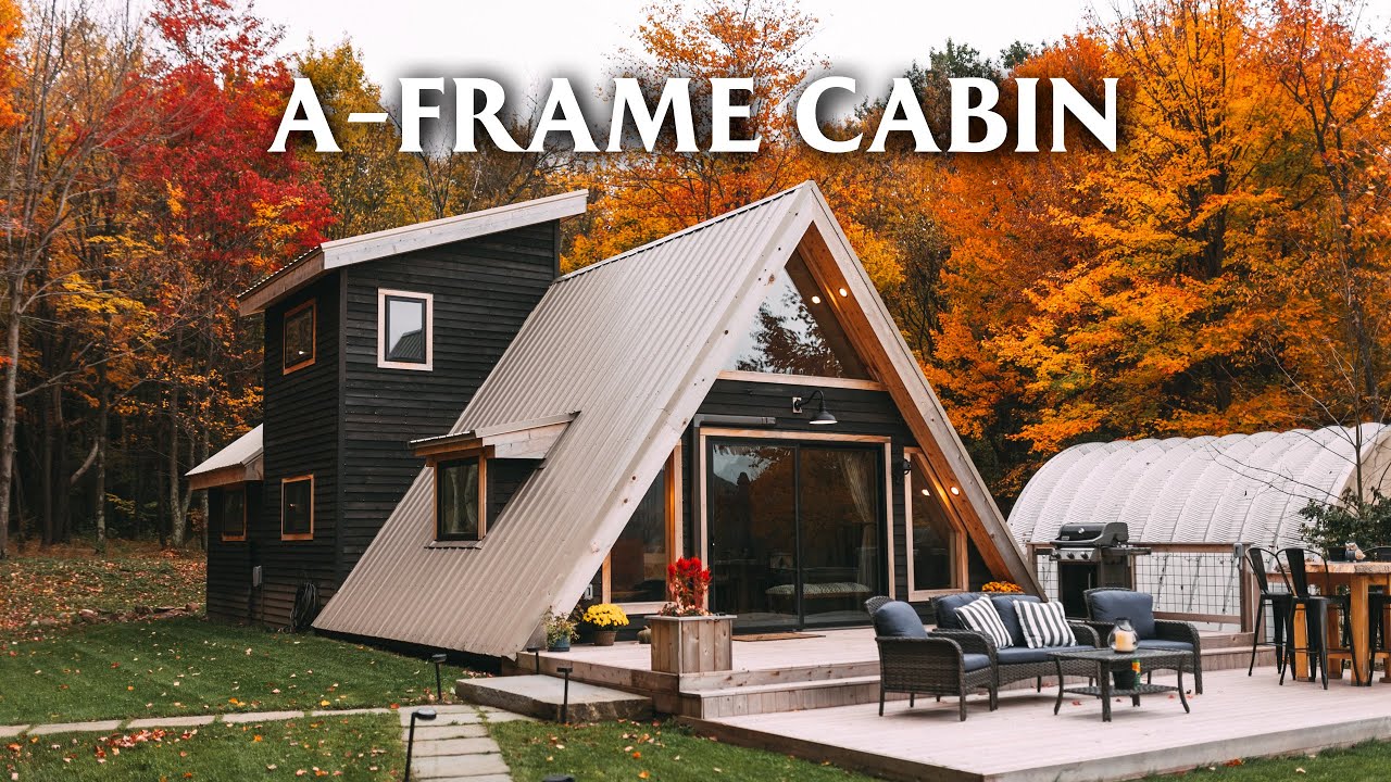 *unique* Aframe Cabin w/ AMAZING Layout // Full Airbnb Tour!