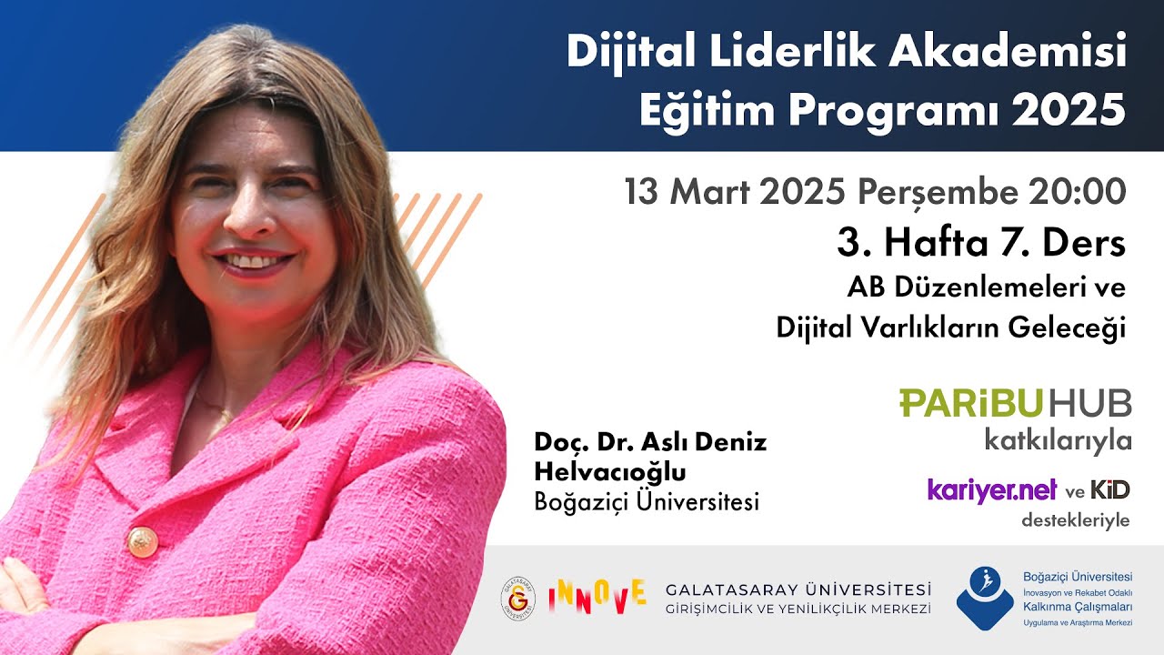 7. Ders-AB Düzenlemeleri ve Dijital Varlıkların Geleceği-Doç. Dr. Aslı Deniz Helvacıoğlu | DLA 2025