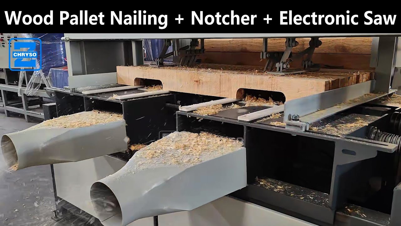 ZZCHRYSO Premium Wood Pallet Nailing + Notcher + Electronic Saw | Test Run for Canada