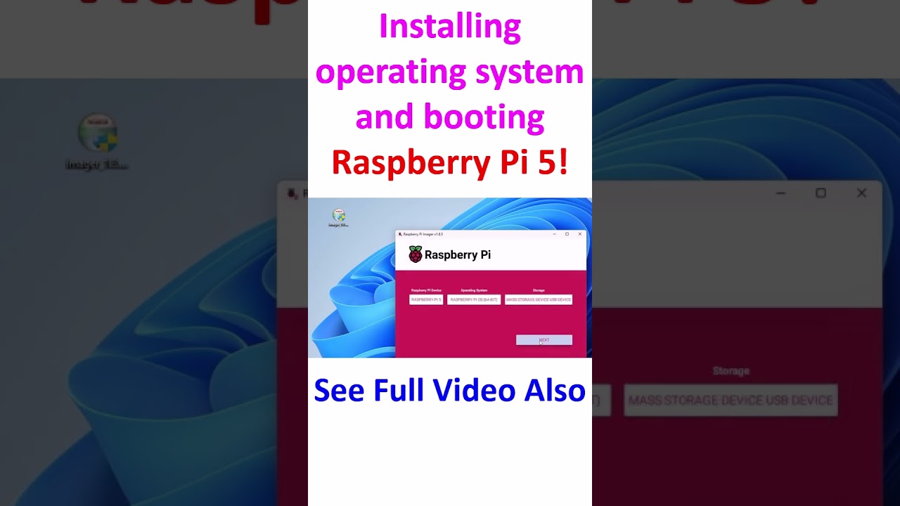Installing operating system and booting Raspberry Pi 5!